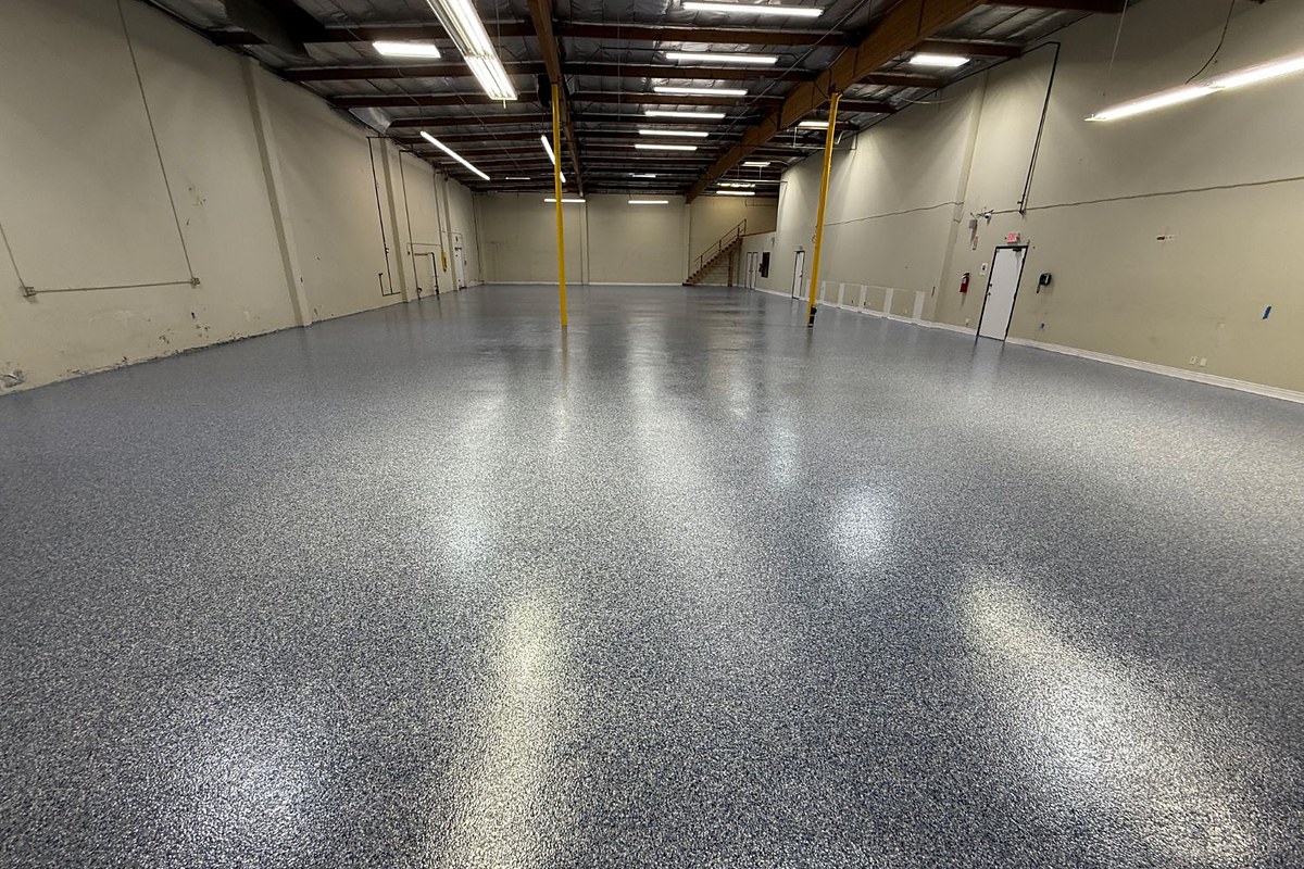 Industrial warehouse epoxy floor